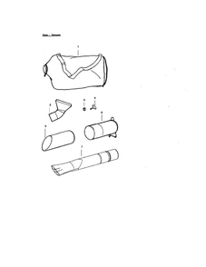Bag And Tube Assembly Diagram and Parts List for WT200 Type 1 Weed Eater Leaf Blower / Vacuum